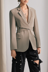 Nieve Çapraz Bağcıklı Dalma Blazer