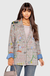 Paris Graffiti Izgara Dalma Blazer