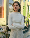 Solid Mock Neck Slim Fit Tişört