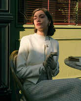 Düz Kırpılmış Tweed Ceket