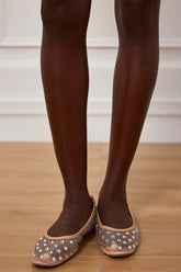 Kayısı Rengi Pembe Taşlı Süslenmiş Örgü Daireler