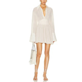 Korse Detay Gömlek Mini Elbise