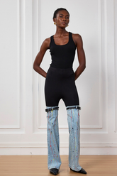 Saanvi Tokalı Renkli Desenli Jean