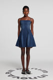 Shay Spagetti Mini Denim Elbise