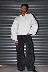 Sneha Cepli Beyaz Pamuklu Ceket