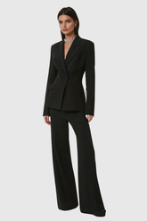 Vienna İçi Boş Saçaklı Sırtı Açık Blazer