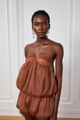 Whitney Fırfırlı File Dantelli Kolsuz Mini Elbise