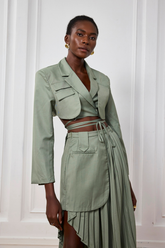 Winifred Bağcıklı Kesim Kısa Ceket