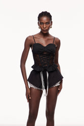 Ulio Dantelli Fırfırlı Spagetti Korse Üst