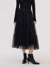 Örgü Katmanlı Kadın Lastikli Bel Etek