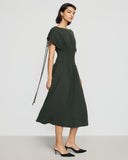 Ayumi Büzgülü Omuzlu Elbise