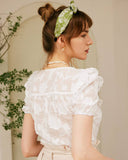 Sueña™ Transparan Jakarlı Fırfırlı Bluz