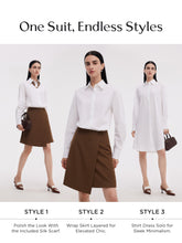 Gömlek Elbise Ve Ayarlanabilir Bel Etek İki Parçalı Takım