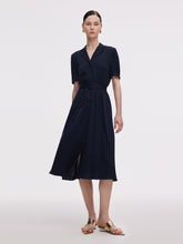 22Mm Dut İpeği Kadın Midi Elbise Kemerli