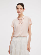 22Mm Dut İpeği Kadın Papyon Yaka Gömlek