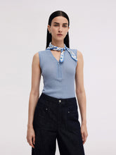 Tencel Karışımlı Yarım Fermuarlı Kadın V Yaka Örgü Atlet