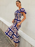 Patchwork Maxi Elbise
