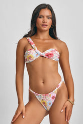 Sueña™ Giana Asimetrik Bikini Üstü / Floral Rush (Son İndirim)