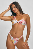 Sueña™ Giana Asimetrik Bikini Üstü / Floral Rush (Son İndirim)