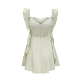 Sueña™ Karina Sütyen Dolgulu Saten Mini Elbise