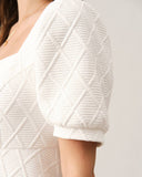 Sueña Düz Dokulu Puf Kol Mini Elbise