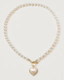 Sueña™ Sahte İnci Dekor Kalp Kolye Kolye