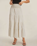 Sueña™ Kayısı Büzgülü Volanlı Katmanlı Etek