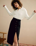 Sueña™ Düğme Desenli Triko Etek