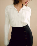 Sueña™ Düğme Desenli Triko Etek