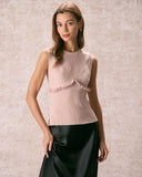 Sueña™ The Apricot Bisiklet Yaka Fırfırlı Örgü Atlet