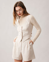 Sueña™ The Apricot Yüksek Bel Geniş Paça Şort