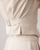 Sueña™ Kayısı Yuvarlak Yaka Düğmeli Yelek