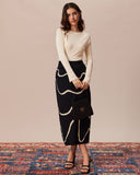 Sueña™ Bej Fiyonklu Kesikli Fiyonklu Triko Üst