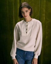 Bej Teddy Patchwork Sweatshirt