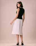 Sueña™ Siyah Kayık Yaka Düğmeli Atlet