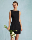 Sueña The Solid Su Dalgalı Dokulu Kolsuz Mini Elbise