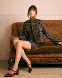 Sueña™ Kahverengi Çizgili Tek Sıra Düğmeli Ceket