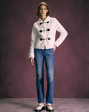 Sueña Beyaz Korna Düğmeli Uzun Kollu Ceket