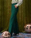 Sueña™ Yeşil Kazayağı Geniş Paça Pantolon