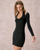 Sueña™ Siyah Boyundan Bağlamalı Mini Elbise