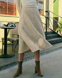 Sueña™ İnci Düğmeli Yüksek Bel Tüvit Etek