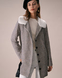 Sueña™ Haki Yaka Tek Sıra Düğmeli Ekose Blazer