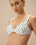 Sueña™ Beyaz Puantiyeli Balenli Bikini Üstü