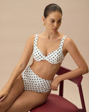 Sueña™ Beyaz Puantiyeli Balenli Bikini Üstü