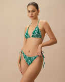 Sueña™ Yeşil Çift Taraflı Çiçek Bağlamalı Bikini Altı