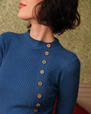 Düz Balıkçı Yakalı Ribana Örgü Üst