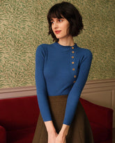 Düz Balıkçı Yakalı Ribana Örgü Üst