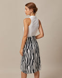 Sueña™ Beyaz Yakalı Düğmeli Kolsuz Gömlek