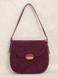 Sueña™ Şarap Kırmızısı Süet Omuz Çantası