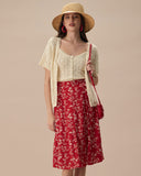 Sueña™ Bej V Yaka Pointelle Düğmeli Örgü Hırka